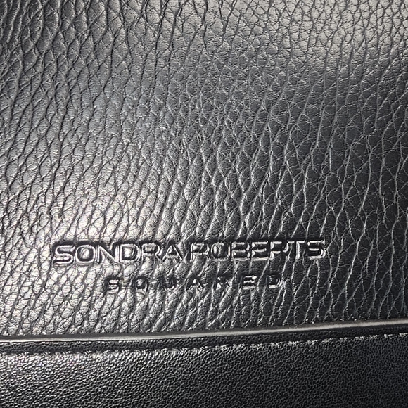 NWT‎ Black Vegan Leather Tote Bag- Satchel Carryon Handbag Office Work - Picture 9 of 14